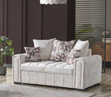 Berlin 3 Seater Sofa Bed + 2 Seater Storage Sofa 3+2 Cream