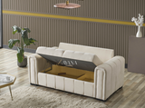 Kensington 3 Seater Sofa Bed + 2 Seater Storage Sofa 3+2 Cream