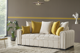 Kensington 3 Seater Sofa Bed + 2 Seater Storage Sofa 3+2 Cream