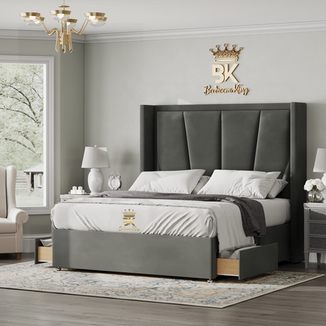 Wingback Bed Frame with storage