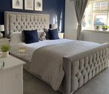  Lavender Chesterfield Upholstered Bed Frame